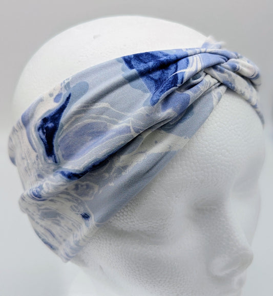 Blue Swirl Twist Headband (Adult)